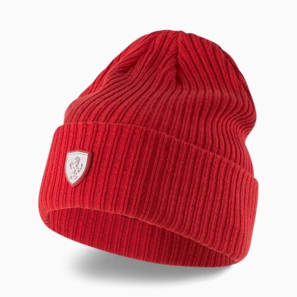 Puma Other - Puma Ferrari SPTWR Style Classic Cuff Red Solid Beanies